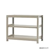 軽中量棚150kg 単体 幅90×奥行30×高さ70cm 3段 ニューアイボリー 150kg/段