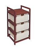 Badger Basket Company Three Drawer Hamper/Storage Unit in Cherry by Badger Basket