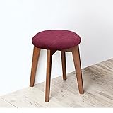 MLYstool カラフルスツール 木製脚 1脚 (ブラウン脚 × パープル)