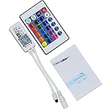 AEGOOL ledテープライト 24キーコントローラー RGBテープ専用 ワイファイコネクター スマートフォンアプリ操作 リモートコントローラー ライトテープ二本接続可能 4pin