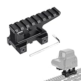 QIRUIMY G -BRS Groupタイプ マウント ハイマウント 8スロット ライザーマウント ROME0-8T EXPS対応 ドットサイト ホロサイト 20mmレール適用 タクティカルマウントレール レプリカ（ブラック）