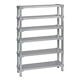 選べる幅サイズ31段階！軽量アルミ製 収納ラック6段 棚板奥行18cm 高さ120cm 幅バリエーション30cm～180cm (60cm)