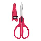 Farberware All Purpose Shear With Edgekeeper Sheath, Cherry
