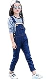 (チェリーレッド) CherryRed 子供 ベビー キッズ 女の子 男の子 ロンパース ロングパンツ デニムジーンズ サロペット オールインワン 120 ブルー
