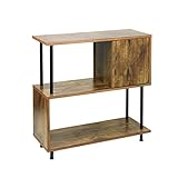 タンスのゲン オープンラック 幅80 扉付き ラック 2段 30cm 木製 s字ラック 11719196 BR