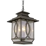 Trans Globe Lighting 5196 BRT 3-Light Hanging Lantern, Burnished Rust [並行輸入品]