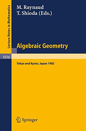 Algerbraic geometry : proceedings of the Japan-France Conference held at Tokyo and Kyoto, October 5-14, 1982の表紙