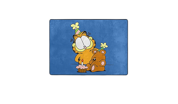 Amazon Co Jp おしゃれ ガーフィールド 1 滑り止め付 ラグマット 四季通用 り畳み 畳 絨毯 屋外 屋内 床保護マット 防ダニ 抗菌 防臭 折チェアマット 玄関マット 手触り優しいフランネルラグ 洗えるラグ ホーム キッチン