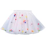 SIEGES チュチュスカート ベビー カラフル ポンポン チュールスカート tutu 赤ちゃん キッズ 発表会 記念撮影 小道具 姉妹装