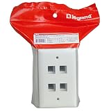 On-Q/Legrand WP3404-WH-10 4 Port Contractor Single Gang Wall Plate (Pack of 10), White [並行輸入品]
