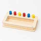 【Natural MONTESSORI】 モンテッソーリ教具 -- ３色シリンダー入れ -- montessori 教育 ナチュラルモンテッソーリ 本格教材 木製知育玩具 木製パズル ブロック ベビー