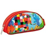 Elmer Elephant multicoloured large pencil case by Petit Jour