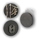 HAMUSUI 強力マグネットパッド ビットホルダー オス金具 セーフティ金具 ワンタッチ工具ホルダー用 腰袋 工具差し ビット マグネット 磁力ホルダー 耐荷重1.5kg 固定式オス金具設計で 市販のワンタッチ工具ホルダーに確実に取り付け可能 落下防止工具 磁気吸着 貼り付け 収納 整理整頓 (ブラック, 1個入り)