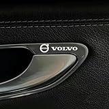 BLOOPIC ボルボに適用 車用ステッカーデカール (10個入り) 車のロゴ装飾ステッカー 金属製の装飾ステッカー 耐熱ステッカー カーインテリア装飾 耐摩耗性 粘着式の車のロゴ 防水