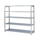 ステンレスラック 軽中量200タイプ 幅180×奥行45×高さ180cm 5段 ステンレスSUS-304 200kg/段