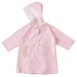 ガーリードット レインコート S ピンク