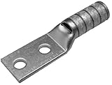 Burndy YA3C2TC14 Two Hole Hylug Code Conductor Long Barrel Copper Compression Terminal #3 Str. - #3 
