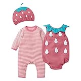 Cutelove　ロンパース+コート+帽子3点セット オーバーオール　長袖　男の子　女の子　赤ちゃん　春　秋　冬　コットン　可愛い　シック　コスチューム　開きスナップボタン　ハロウィン　写真　3色