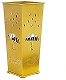 Iron Umbrella Hollow Umbrella Holder Stand Decorative Storage Bucket Home Office Cafe Corridor Decor (Color: Black)