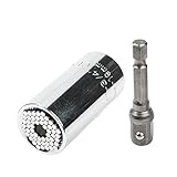 万能ソケット ソケットレンチ 2点セット 7～19mm対応 グリッパー&ドリルアダプター