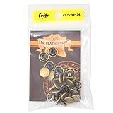 クラフト社 両面カシメ 中 並足 φ9mm × 足7mm 10個 レザークラフト 金具 パーツ 1009 (1009-07 AT アンティーク)