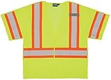 ERB Safety 63249 S622 Class 3 Break-Away Safety Vests X-Large Hi-Viz Lime [並行輸入品]