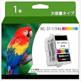 【ASSIST-BOX】Canon用 BC-345 346XL（310 311XL共用 ）詰め替えインク 大容量タイプ 1個 COLOR 対応機種:PIXUS MP493/MP490/MP480/MP280/MP270/MX420/MX350/iP2700/TS3330/TS3130S/TS3130/TS203/TR4530 個包装