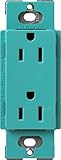 Lutron SCRS-15-TR-TQ Satin Colors 15-Amp Duplex Tamper Resistant Receptacle, Turquoise [並行輸入品]