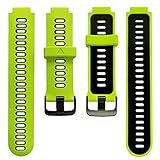 ガーミン用ベルト GARMIN交換用バンド Foreathlete/Forerunner 735XTJ 630J 620J 235J 230J 220J 735XTJ Approach S20/S5/S6 (Lime-black)