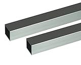 アルミ形材 ｱﾙﾐ角ﾊﾟｲﾌﾟ 2m 1.0x10x10mm ｼﾙﾊﾞｰ 2本組　　安田