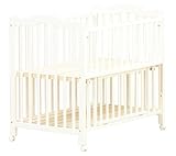 大和屋 アネシス ベビーベッド ホワイト シンプルで床板が高めでママの腰にも負担が掛かりにくい設計