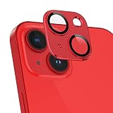 OVER's ガラスザムライ iPhone14 用 iPhone14 Plus 用 カメラフィルム レッド メタル アルミ合金 保護フィルム 360-361-mc-rd