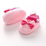Franterd Baby Girls Knit Shoes Crochet Handmade Soft Bottom Walkers Prewalker by Franterd