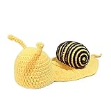 [ラッキージャパン]ベビー コスチューム かたつむり 編み 赤ちゃん記念写真服装 満月 百日 着ぐるみ 毛糸 ベビーニット帽