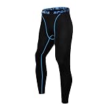 sillictor スポーツタイツ メンズ パワーストレッチ ロング アンダーウェア コンプレッション タイツ [UVカット + 吸汗速乾] 3333ブルー 3XL