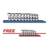10 pc。メトリック6 Pt。フレックスソケットセット – 3 / 8 "ドライブW / 7pc。SAE 6 PT。フレックスソケットセット – 3 / 8 " drive-by-kdツール