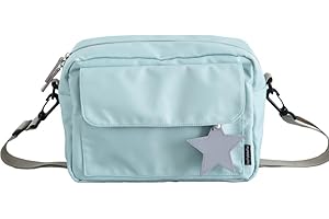 [PUPPAPUPO] プッパプーポ ショルダーバッグ 通園バッグ チャーム付き はっ水加工 軽量16ブルー