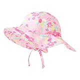 アイプレイ ベビー 帽子 サンハット Brim Sun Protection Hat 日よけハット 無地 （サイズ:　0-6m、カラー：Light Pink Dragonfly Floral） ipl