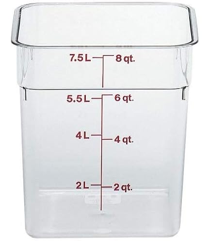 キャンブロ 6個セット Amazon | Cambro 蓋付き容器 - 4クォートと6クォートの食品ストレージ