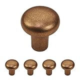 ブロンズValley – 1 "マッシュルームキャビネットノブ – ( 5パック) – Solid Cast Bronze