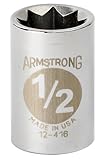 Armstrong 12-432 1-Inch, 8 Point, 1/2-Inch Drive SAE Standard Socket [並行輸入品]