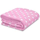 Little Starter Pink & White Polka Dot Soft Plush Baby Blanket by Little Starter [並行輸入品]