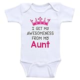 Funny Baby One Piece " I Get My Awesomeness From My Aunt " Baby Onesie
