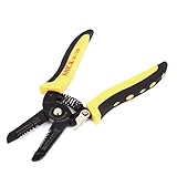 uxcell　ワイヤーストリッパー 　カッター　ワイヤ　クラインパー　イエロー　電線切断　SK-139B