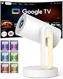 【Google TV搭載・Netflix公式ライセンス】ETOE プロジェクター 天井投影 1080P解像度·4K対応/オートフォーカス＆自動台形補正/Google cast対応/1.2:1 投影比率 短焦点/5G WiFi/Bluetooth 5.1/スマホ・PC・Switch対応/ナイトライト搭