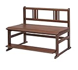 市場(いちばのこ) ノッテコ noteco ベンチ 幅85×奥46.5×高さ72,75(座面高40,43)cm ブラウン NOC-2934BR