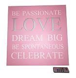 クリエイティブモーション乾電池式Be Passionate Love Dream Big Be Spontaneous Celebrate Lighted Sign
