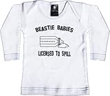 反乱インクベビー377wls1218ビースティこぼさ赤ちゃん・ライセンス - 12〜18ヶ月 - ホワイトロングスリーブTシャツ