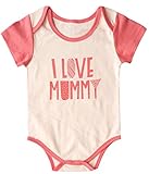 Little Fancy Baby Girls ' Cute Love My Mommyボディスーツ カラー: ピンク