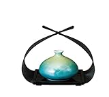 マルヨネ 九谷焼 花器・花瓶 4号一輪生・銀彩(花籠付) K4-1281